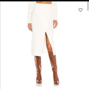 Revolve White Skirt with Slit- small
